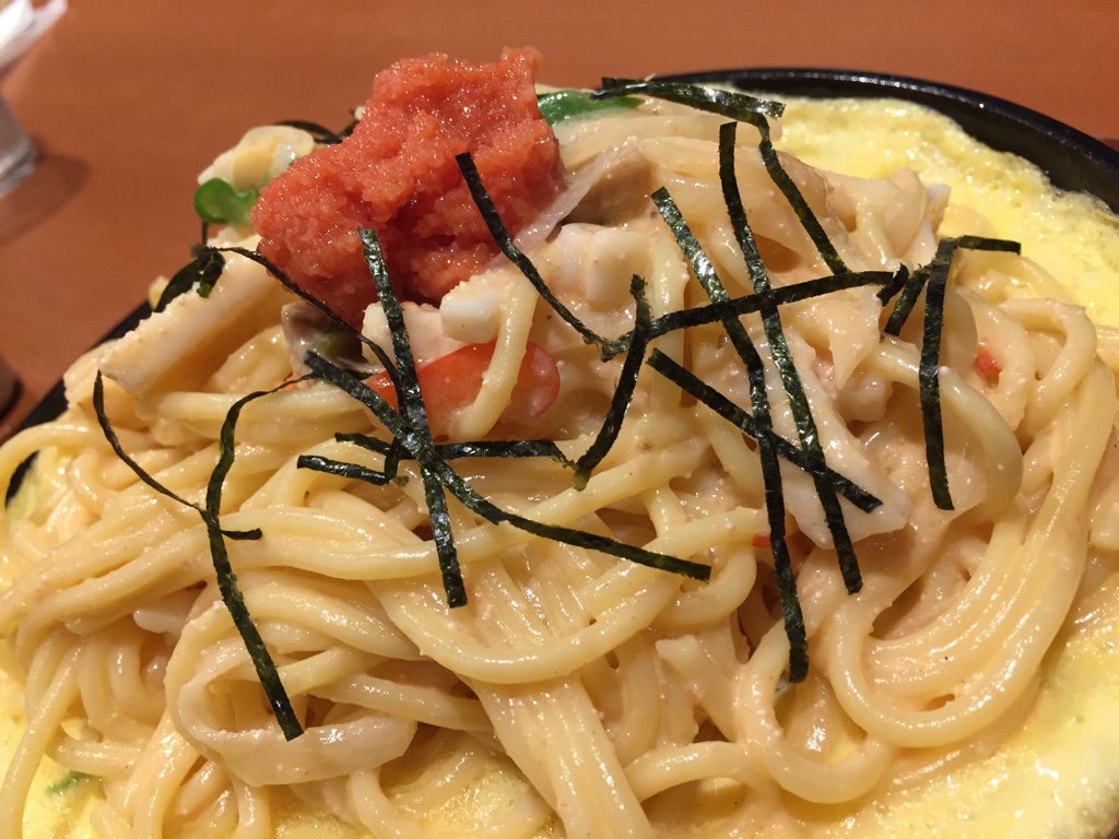 パスタ・デ・ココ 鉄板イカ明太クリームスパゲッティ 期間限定 パスタ・デ・ココ 鉄板イカ明太クリームスパゲッティ 期間限定