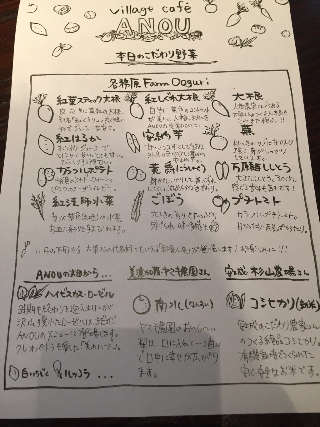 本日のこだわり野菜。 (@ ビラージュカフェ 賀名生(Village cafe ANOU) in 小牧市, Aichi Prefecture) 本日のこだわり野菜。 (@ ビラージュカフェ 賀名生(Village cafe ANOU) in 小牧市, Aichi Prefecture)