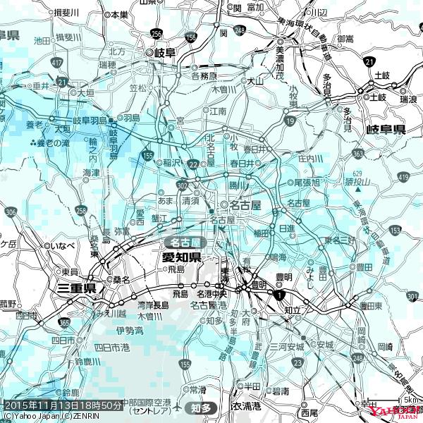 名古屋の天気(雨) 降水強度: 1.35(mm/h) 2015年11月13日 18時50分の雨雲 #雨雲bot #bot 名古屋の天気(雨) 降水強度: 1.35(mm/h) 2015年11月13日 18時50分の雨雲 #雨雲bot #bot