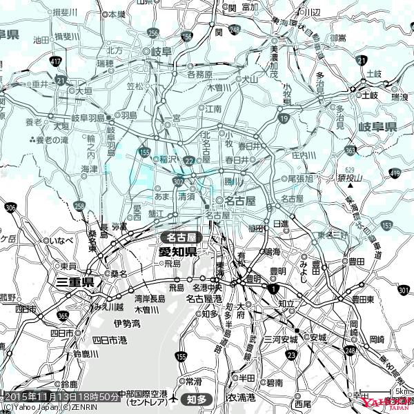 名古屋の天気(雨) 降水強度: 0.55(mm/h) 2015年11月13日 18時50分の雨雲 #雨雲bot #bot 名古屋の天気(雨) 降水強度: 0.55(mm/h) 2015年11月13日 18時50分の雨雲 #雨雲bot #bot