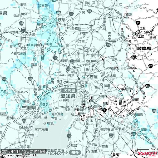 名古屋の天気(雨) 降水強度: 0.65(mm/h) 2015年11月13日 21時15分の雨雲 #雨雲bot #bot 名古屋の天気(雨) 降水強度: 0.65(mm/h) 2015年11月13日 21時15分の雨雲 #雨雲bot #bot