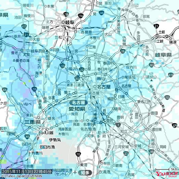 名古屋の天気(雨) 降水強度: 1.85(mm/h) 2015年11月13日 22時45分の雨雲 #雨雲bot #bot 名古屋の天気(雨) 降水強度: 1.85(mm/h) 2015年11月13日 22時45分の雨雲 #雨雲bot #bot