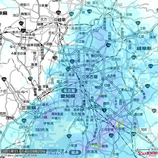 名古屋の天気(雨) 降水強度: 7.75(mm/h) 2015年11月14日 09時20分の雨雲 #雨雲bot #bot 名古屋の天気(雨) 降水強度: 7.75(mm/h) 2015年11月14日 09時20分の雨雲 #雨雲bot #bot