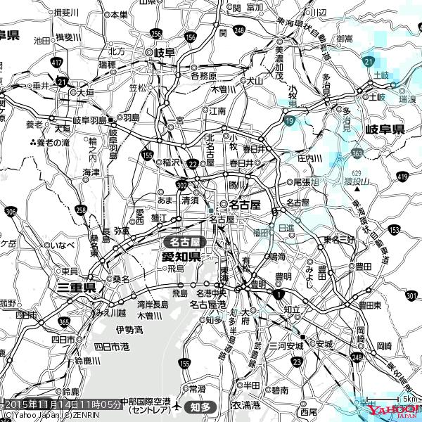 名古屋の天気(雨) 降水強度: 0.45(mm/h) 2015年11月14日 11時05分の雨雲 #雨雲bot #bot 名古屋の天気(雨) 降水強度: 0.45(mm/h) 2015年11月14日 11時05分の雨雲 #雨雲bot #bot