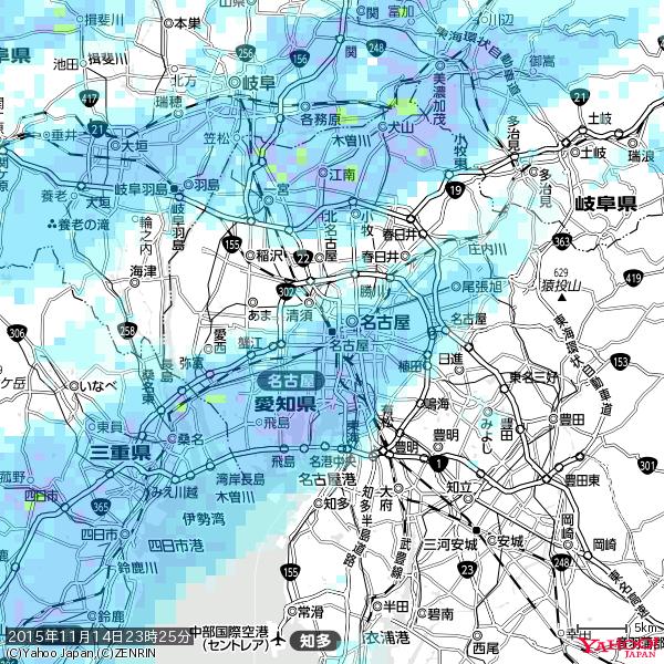 名古屋の天気(雨) 降水強度: 7.75(mm/h) 2015年11月14日 23時25分の雨雲 #雨雲bot #bot 名古屋の天気(雨) 降水強度: 7.75(mm/h) 2015年11月14日 23時25分の雨雲 #雨雲bot #bot