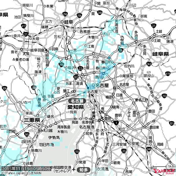 名古屋の天気(雨) 降水強度: 2.88(mm/h) 2015年11月15日 05時50分の雨雲 #雨雲bot #bot 名古屋の天気(雨) 降水強度: 2.88(mm/h) 2015年11月15日 05時50分の雨雲 #雨雲bot #bot