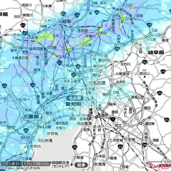 名古屋の天気(雨) 降水強度: 1.65(mm/h) 2015年11月17日 23時50分の雨雲 #雨雲bot #bot 名古屋の天気(雨) 降水強度: 1.65(mm/h) 2015年11月17日 23時50分の雨雲 #雨雲bot #bot