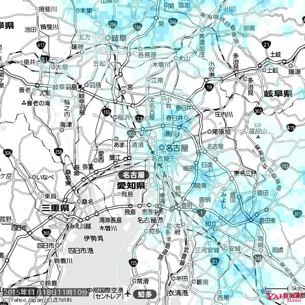 名古屋の天気(雨) 降水強度: 1.75(mm/h) 2015年11月18日 11時10分の雨雲 #雨雲bot #bot 名古屋の天気(雨) 降水強度: 1.75(mm/h) 2015年11月18日 11時10分の雨雲 #雨雲bot #bot