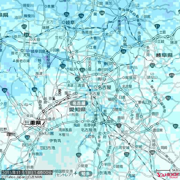 名古屋の天気(雨) 降水強度: 2.63(mm/h) 2015年11月18日 14時00分の雨雲 #雨雲bot #bot 名古屋の天気(雨) 降水強度: 2.63(mm/h) 2015年11月18日 14時00分の雨雲 #雨雲bot #bot