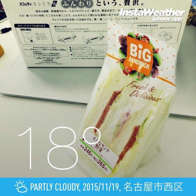 おひるごはんはいつものサンドイッチ おひるごはんはいつものサンドイッチ
