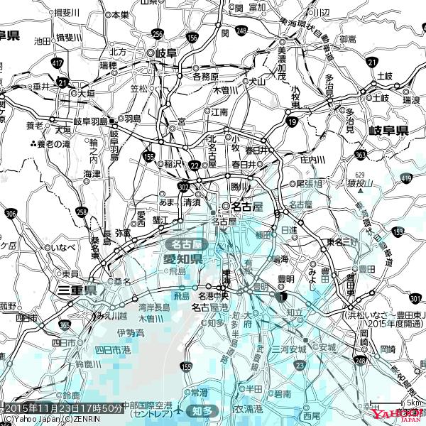 名古屋の天気(雨) 降水強度: 0.65(mm/h) 2015年11月23日 17時50分の雨雲 #雨雲bot #bot 名古屋の天気(雨) 降水強度: 0.65(mm/h) 2015年11月23日 17時50分の雨雲 #雨雲bot #bot