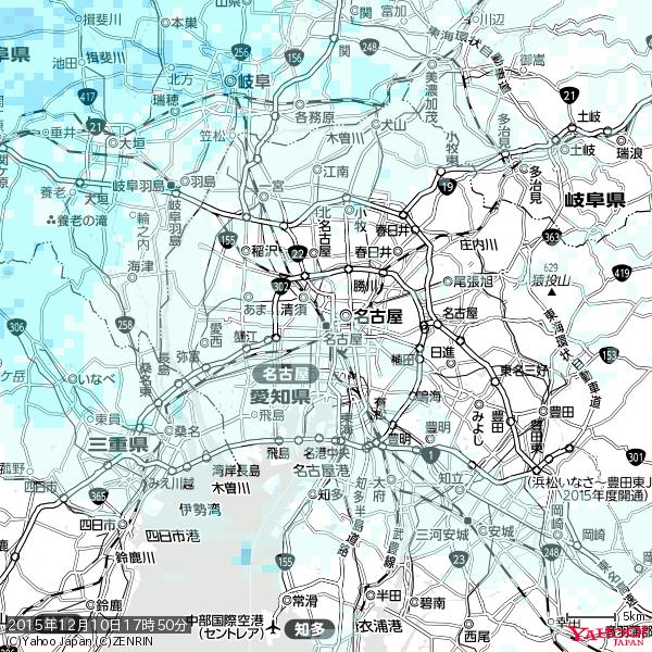 名古屋の天気(雨) 降水強度: 0.55(mm/h) 2015年12月10日 17時50分の雨雲 #雨雲bot #bot 名古屋の天気(雨) 降水強度: 0.55(mm/h) 2015年12月10日 17時50分の雨雲 #雨雲bot #bot