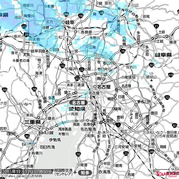 名古屋の天気(雨) 降水強度: 0.95(mm/h) 2015年12月17日 07時50分の雨雲 #雨雲bot #bot 名古屋の天気(雨) 降水強度: 0.95(mm/h) 2015年12月17日 07時50分の雨雲 #雨雲bot #bot