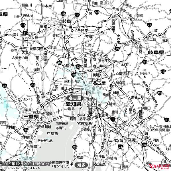 名古屋の天気(雨) 降水強度: 0.55(mm/h) 2015年12月20日 18時30分の雨雲 #雨雲bot #bot 名古屋の天気(雨) 降水強度: 0.55(mm/h) 2015年12月20日 18時30分の雨雲 #雨雲bot #bot