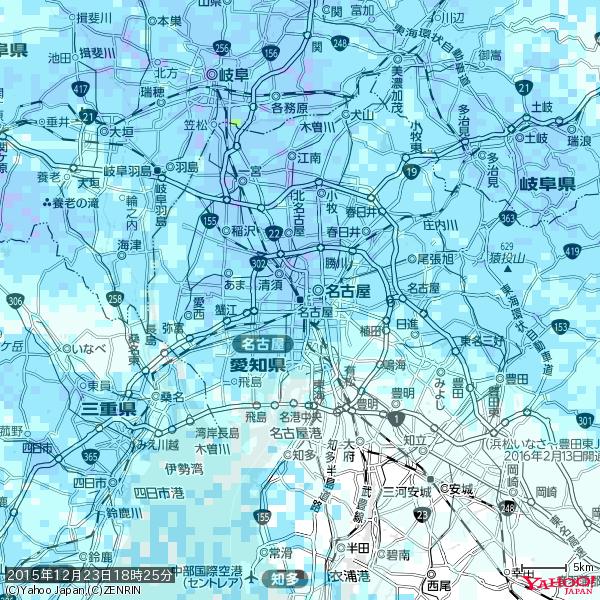 名古屋の天気(雨) 降水強度: 4.13(mm/h) 2015年12月23日 18時25分の雨雲 #雨雲bot #bot 名古屋の天気(雨) 降水強度: 4.13(mm/h) 2015年12月23日 18時25分の雨雲 #雨雲bot #bot