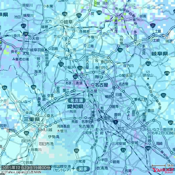 名古屋の天気(雨) 降水強度: 7.25(mm/h) 2015年12月23日 19時00分の雨雲 #雨雲bot #bot 名古屋の天気(雨) 降水強度: 7.25(mm/h) 2015年12月23日 19時00分の雨雲 #雨雲bot #bot