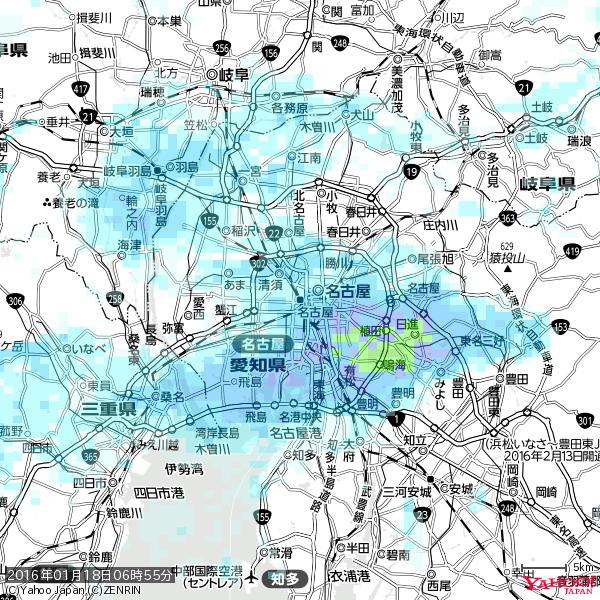 名古屋の天気(雨) 降水強度: 2.63(mm/h) 2016年01月18日 06時55分の雨雲 #雨雲bot #bot 名古屋の天気(雨) 降水強度: 2.63(mm/h) 2016年01月18日 06時55分の雨雲 #雨雲bot #bot