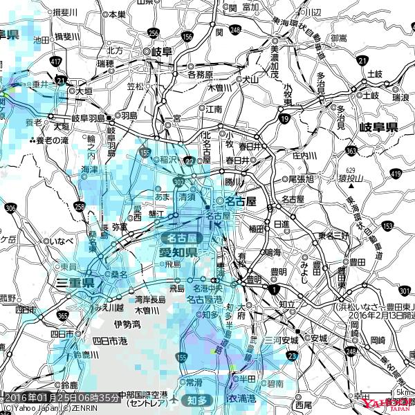 名古屋の天気(雨) 降水強度: 4.38(mm/h) 2016年01月25日 06時35分の雨雲 #雨雲bot #bot 名古屋の天気(雨) 降水強度: 4.38(mm/h) 2016年01月25日 06時35分の雨雲 #雨雲bot #bot