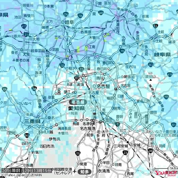 名古屋の天気(雨) 降水強度: 1.95(mm/h) 2016年01月29日 13時15分の雨雲 #雨雲bot #bot 名古屋の天気(雨) 降水強度: 1.95(mm/h) 2016年01月29日 13時15分の雨雲 #雨雲bot #bot