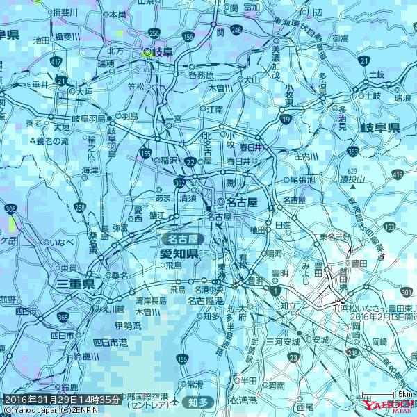 名古屋の天気(雨) 降水強度: 7.25(mm/h) 2016年01月29日 14時35分の雨雲 #雨雲bot #bot 名古屋の天気(雨) 降水強度: 7.25(mm/h) 2016年01月29日 14時35分の雨雲 #雨雲bot #bot