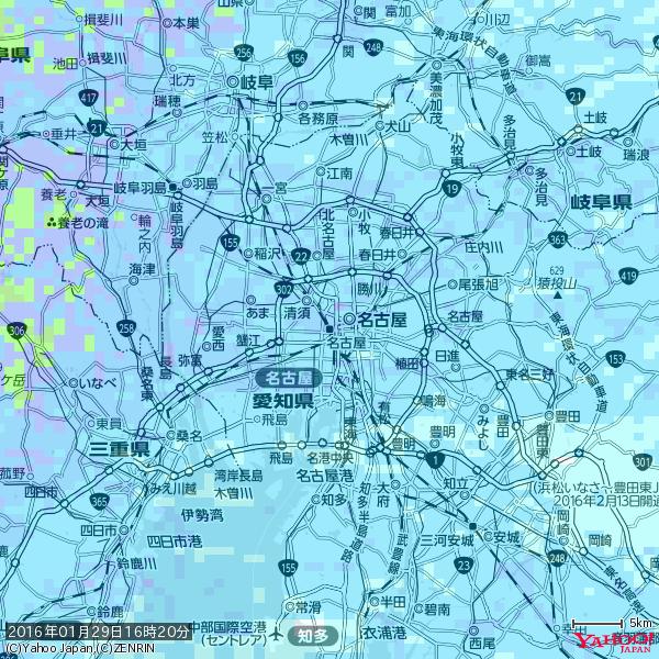 名古屋の天気(雨) 降水強度: 5.25(mm/h) 2016年01月29日 16時20分の雨雲 #雨雲bot #bot 名古屋の天気(雨) 降水強度: 5.25(mm/h) 2016年01月29日 16時20分の雨雲 #雨雲bot #bot