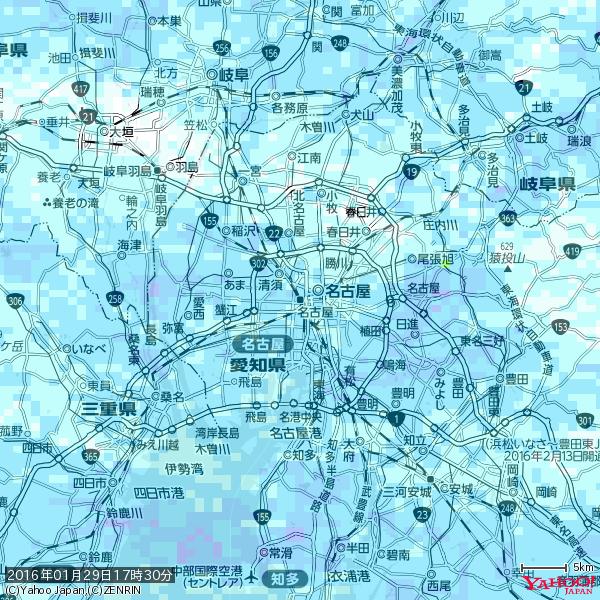 名古屋の天気(雨) 降水強度: 3.38(mm/h) 2016年01月29日 17時30分の雨雲 #雨雲bot #bot 名古屋の天気(雨) 降水強度: 3.38(mm/h) 2016年01月29日 17時30分の雨雲 #雨雲bot #bot