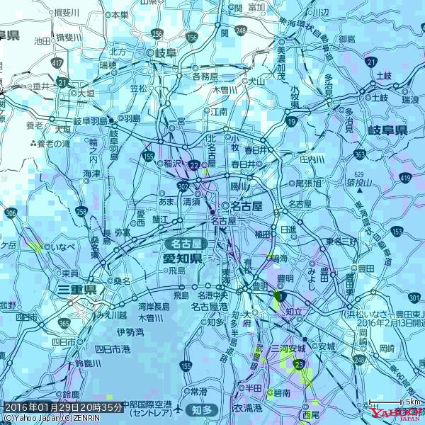 名古屋の天気(雨) 降水強度: 8.75(mm/h) 2016年01月29日 20時35分の雨雲 #雨雲bot #bot 名古屋の天気(雨) 降水強度: 8.75(mm/h) 2016年01月29日 20時35分の雨雲 #雨雲bot #bot