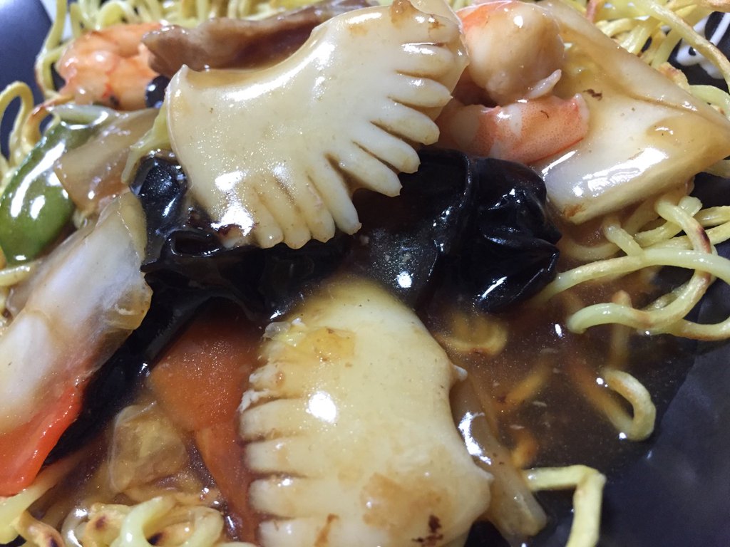 あんかけ焼きそば (゚д゚)ウマー アジコイー あんかけ焼きそば (゚д゚)ウマー アジコイー