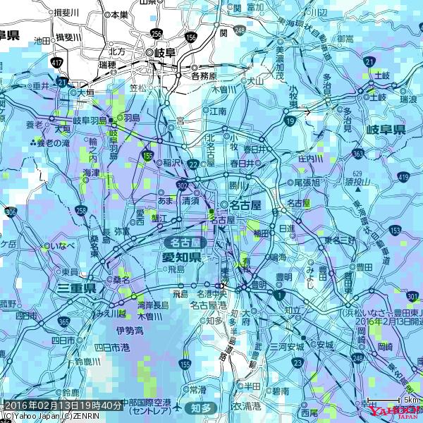 名古屋の天気(雨): やや強い雨 降水強度: 13.50(mm/h) 2016年02月13日 19時40分の雨雲 #雨雲bot #bot 名古屋の天気(雨): やや強い雨 降水強度: 13.50(mm/h) 2016年02月13日 19時40分の雨雲 #雨雲bot #bot