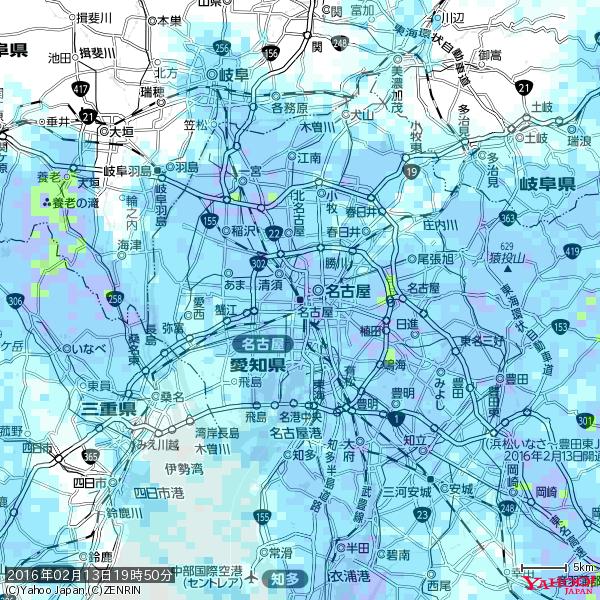 名古屋の天気(雨) 降水強度: 8.75(mm/h) 2016年02月13日 19時50分の雨雲 #雨雲bot #bot 名古屋の天気(雨) 降水強度: 8.75(mm/h) 2016年02月13日 19時50分の雨雲 #雨雲bot #bot