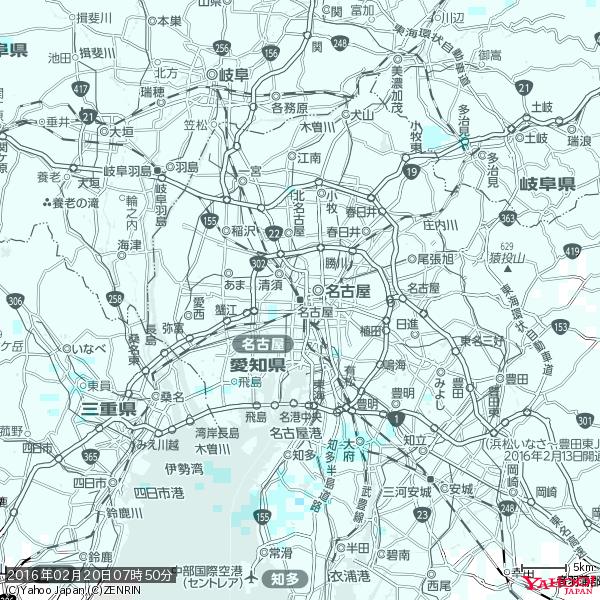名古屋の天気(雨) 降水強度: 0.85(mm/h) 2016年02月20日 07時50分の雨雲 #雨雲bot #bot 名古屋の天気(雨) 降水強度: 0.85(mm/h) 2016年02月20日 07時50分の雨雲 #雨雲bot #bot
