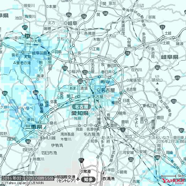 名古屋の天気(雨) 降水強度: 1.65(mm/h) 2016年02月20日 08時55分の雨雲 #雨雲bot #bot 名古屋の天気(雨) 降水強度: 1.65(mm/h) 2016年02月20日 08時55分の雨雲 #雨雲bot #bot