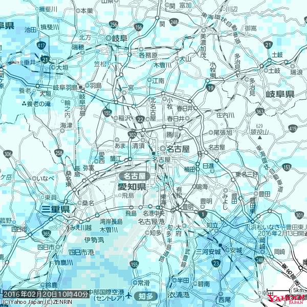 名古屋の天気(雨) 降水強度: 1.25(mm/h) 2016年02月20日 10時40分の雨雲 #雨雲bot #bot 名古屋の天気(雨) 降水強度: 1.25(mm/h) 2016年02月20日 10時40分の雨雲 #雨雲bot #bot