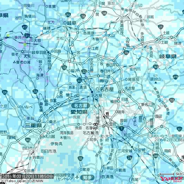 名古屋の天気(雨) 降水強度: 4.38(mm/h) 2016年02月20日 11時50分の雨雲 #雨雲bot #bot 名古屋の天気(雨) 降水強度: 4.38(mm/h) 2016年02月20日 11時50分の雨雲 #雨雲bot #bot