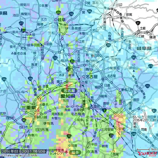 名古屋の天気(雨) 降水強度: 8.25(mm/h) 2016年02月20日 17時50分の雨雲 #雨雲bot #bot 名古屋の天気(雨) 降水強度: 8.25(mm/h) 2016年02月20日 17時50分の雨雲 #雨雲bot #bot