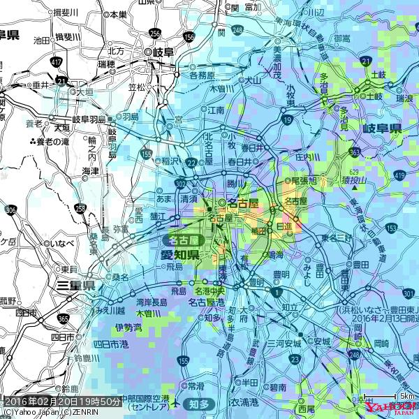 名古屋の天気(雨): 強い雨 降水強度: 29.50(mm/h) 2016年02月20日 19時50分の雨雲 #豪雨bot #雨雲bot #bot 名古屋の天気(雨): 強い雨 降水強度: 29.50(mm/h) 2016年02月20日 19時50分の雨雲 #豪雨bot #雨雲bot #bot