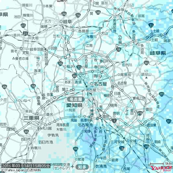 名古屋の天気(雨) 降水強度: 1.75(mm/h) 2016年03月14日 15時05分の雨雲 #雨雲bot #bot 名古屋の天気(雨) 降水強度: 1.75(mm/h) 2016年03月14日 15時05分の雨雲 #雨雲bot #bot