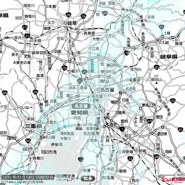 名古屋の天気(雨) 降水強度: 0.75(mm/h) 2016年03月14日 18時00分の雨雲 #雨雲bot #bot 名古屋の天気(雨) 降水強度: 0.75(mm/h) 2016年03月14日 18時00分の雨雲 #雨雲bot #bot