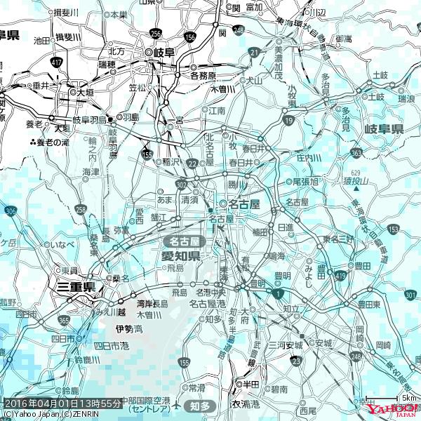名古屋の天気(雨) 降水強度: 1.35(mm/h) 2016年04月01日 13時55分の雨雲 #雨雲bot #bot 名古屋の天気(雨) 降水強度: 1.35(mm/h) 2016年04月01日 13時55分の雨雲 #雨雲bot #bot