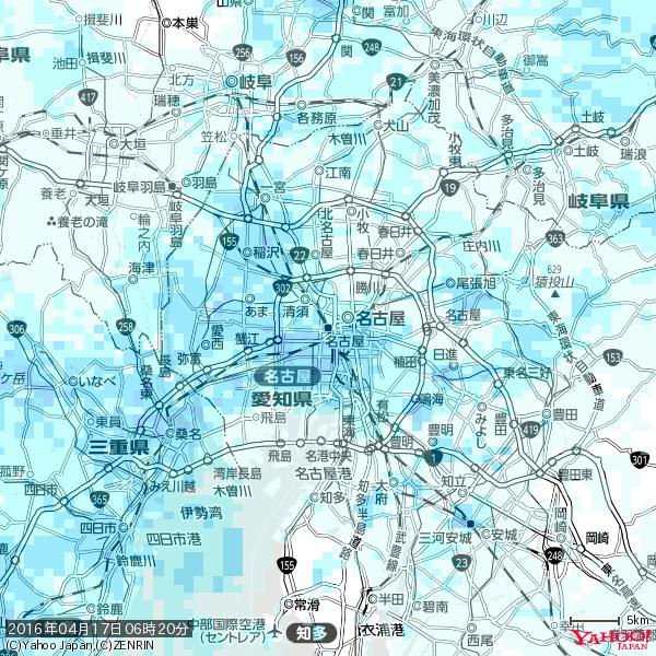 名古屋の天気(雨) 降水強度: 4.13(mm/h) 2016年04月17日 06時20分の雨雲 #雨雲bot #bot 名古屋の天気(雨) 降水強度: 4.13(mm/h) 2016年04月17日 06時20分の雨雲 #雨雲bot #bot