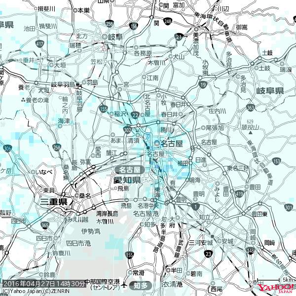 名古屋の天気(雨) 降水強度: 1.05(mm/h) 2016年04月27日 14時30分の雨雲 #雨雲bot #bot 名古屋の天気(雨) 降水強度: 1.05(mm/h) 2016年04月27日 14時30分の雨雲 #雨雲bot #bot
