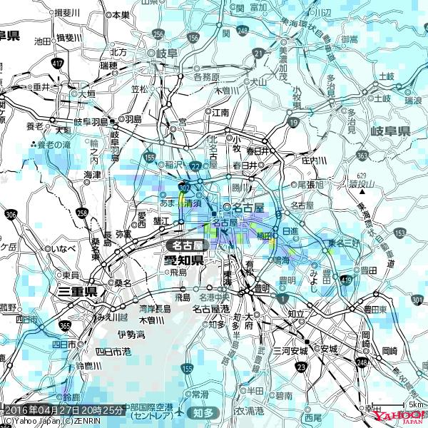 名古屋の天気(雨) 降水強度: 6.75(mm/h) 2016年04月27日 20時25分の雨雲 #雨雲bot #bot 名古屋の天気(雨) 降水強度: 6.75(mm/h) 2016年04月27日 20時25分の雨雲 #雨雲bot #bot