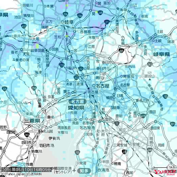 名古屋の天気(雨) 降水強度: 4.38(mm/h) 2016年05月10日 16時05分の雨雲 #雨雲bot #bot 名古屋の天気(雨) 降水強度: 4.38(mm/h) 2016年05月10日 16時05分の雨雲 #雨雲bot #bot