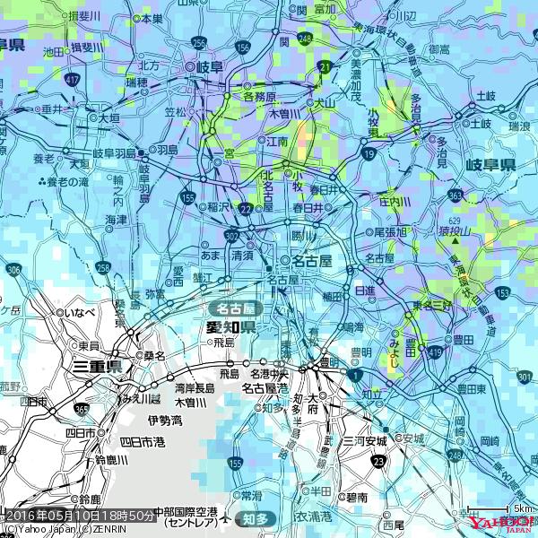名古屋の天気(雨) 降水強度: 3.13(mm/h) 2016年05月10日 18時50分の雨雲 #雨雲bot #bot 名古屋の天気(雨) 降水強度: 3.13(mm/h) 2016年05月10日 18時50分の雨雲 #雨雲bot #bot