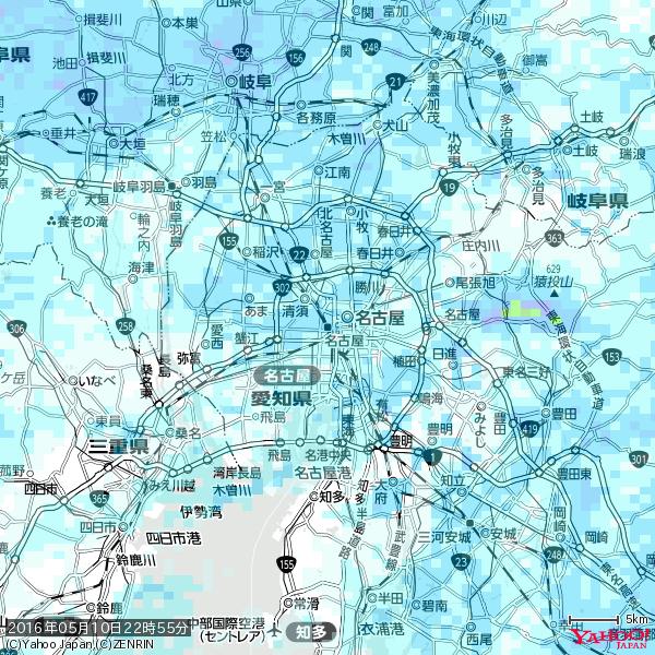 名古屋の天気(雨) 降水強度: 2.38(mm/h) 2016年05月10日 22時55分の雨雲 #雨雲bot #bot 名古屋の天気(雨) 降水強度: 2.38(mm/h) 2016年05月10日 22時55分の雨雲 #雨雲bot #bot