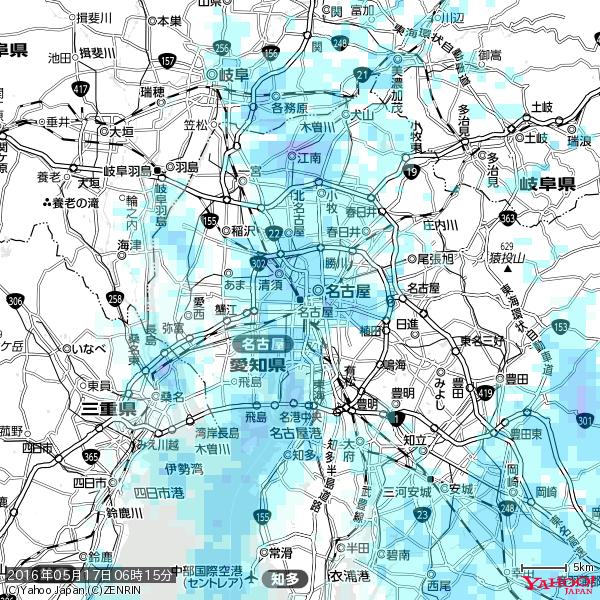 名古屋の天気(雨) 降水強度: 2.63(mm/h) 2016年05月17日 06時15分の雨雲 #雨雲bot #bot 名古屋の天気(雨) 降水強度: 2.63(mm/h) 2016年05月17日 06時15分の雨雲 #雨雲bot #bot