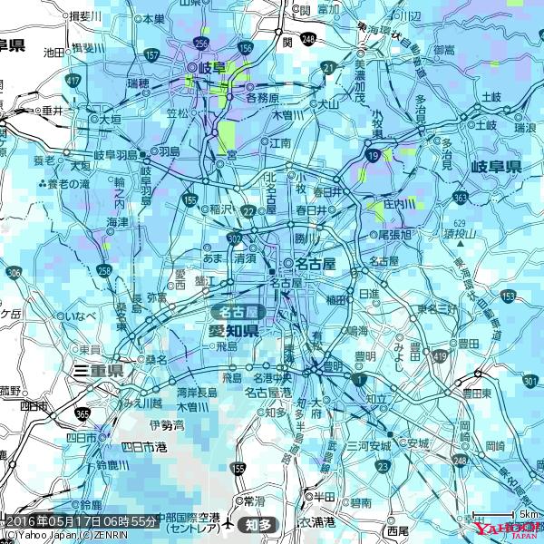 名古屋の天気(雨) 降水強度: 6.75(mm/h) 2016年05月17日 06時55分の雨雲 #雨雲bot #bot 名古屋の天気(雨) 降水強度: 6.75(mm/h) 2016年05月17日 06時55分の雨雲 #雨雲bot #bot