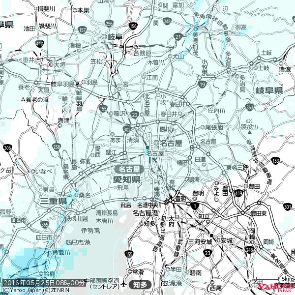 名古屋の天気(雨) 降水強度: 1.25(mm/h) 2016年05月25日 08時00分の雨雲 #雨雲bot #bot 名古屋の天気(雨) 降水強度: 1.25(mm/h) 2016年05月25日 08時00分の雨雲 #雨雲bot #bot