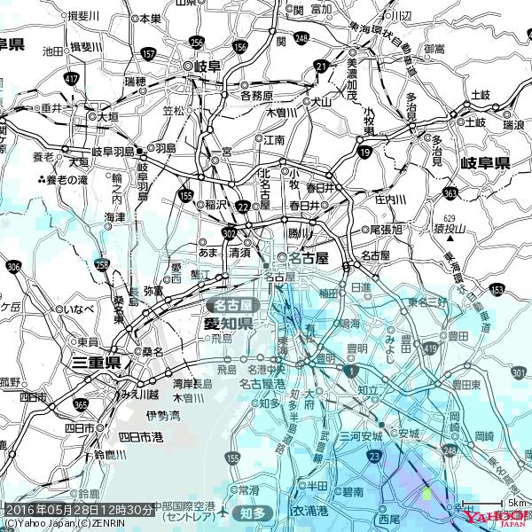 名古屋の天気(雨) 降水強度: 0.75(mm/h) 2016年05月28日 12時30分の雨雲 #雨雲bot #bot 名古屋の天気(雨) 降水強度: 0.75(mm/h) 2016年05月28日 12時30分の雨雲 #雨雲bot #bot