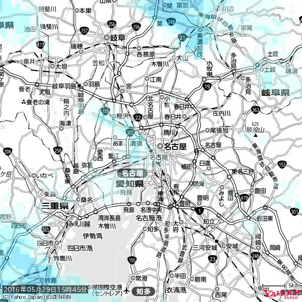 名古屋の天気(雨) 降水強度: 0.55(mm/h) 2016年05月29日 15時45分の雨雲 #雨雲bot #bot 名古屋の天気(雨) 降水強度: 0.55(mm/h) 2016年05月29日 15時45分の雨雲 #雨雲bot #bot